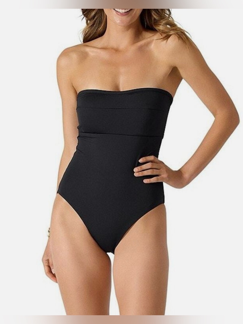 NWOT Tommy Bahama | Classic Strapless Black One-Piece Swimsuit